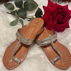 Women's Golden and Silver Sandals